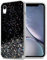 Cadorabo Hülle kompatibel mit Apple iPhone XR Rundumschutz TPU Silikon Case Mädchen Glitzer Strass Design Slim Kratzfest Weiche Gummi Bling Schutzhülle für Apple iPhone XR in Schwarz