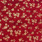 Jukway 1 LfM Baumwollstoff Meterware, 145cm breit, 100% Baumwolle Stoffe zum Nähen Bronzierendes Goldenes Blumen, Stoff Meterware Baumwolle Muster Quilten DIY Dekoration (Rot)