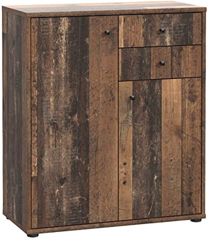 Newroom Kommode Old Wood Sideboard Modern - 73,7x85,5x34,8 cm (BxHxT) - Highboard Anrichte - [Dudley.Eight] Büro Arbeitszimmer Wohnzimmer