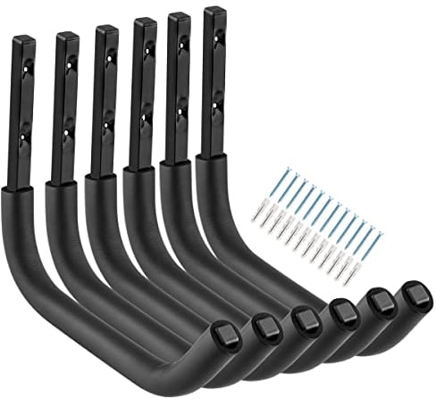 Robuste Garagen-Aufbewahrungshaken, 31,1 cm Leiter-Aufhänger, Wandhalterung, Utility-Haken für den Innen- und Außenbereich, Klappstühle, Fahrrad, Werkzeuge, Wasserrohre