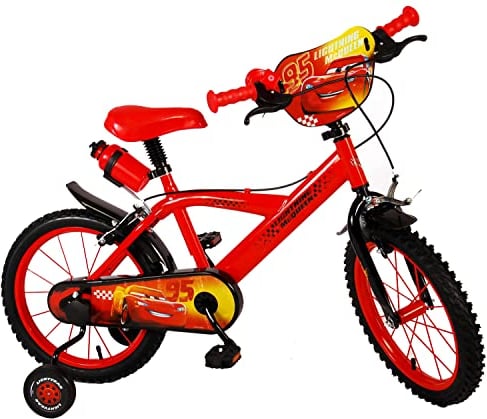 albri Unisex – Erwachsene Bici Da Bambino 16 Pollici Di Cars kinderfahrrad Zoll, rot