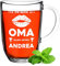 Leonardo Teebecher Glas mit Gravur 380 ml mit Name personalisiert - für Tee und Kaffee geeignet - isolierende Wirkung - Geschenk zum Geburtstag und Weihnachten - Großmutter Oma - Becher trinkglas
