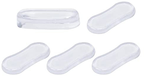 5 Pcs/Set Toilet Seat Bumpers with Strong Adhesive, Universal Toilet Crash Pad, Silicone Bumpers for Families, Hotels, Schools (Clear)