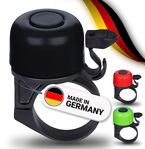 TRAILWOLF Fahrradklingel Mountainbike - Schwarz - Fahrradklingel laut, Rennrad Klingel, MTB Klingel - Klingel Fahrrad, Fahrrad Klingel, Fahrradglocke, Bike Bell - Made in Germany