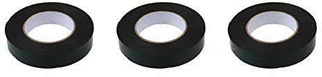 VENOAL 3 x schwarzes, superstarkes, permanentes doppelseitiges selbstklebendes Schaumstoff-Karosserie-Klebeband, Breite: 25 mm