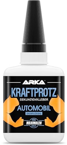 Adesivo istantaneo gel per auto & moto – 50 g supercolla extra forte per plastica ABS, GFK, PVC & metallo – resistente a urti, calore & acqua – punta anti-secchezza – KRAFTPROTZ