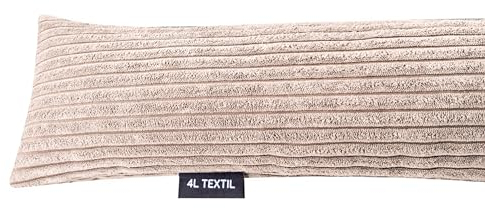 4L Textil Zugluftstopper Cord Durchzugstopper Windstopper für Türen und Fenster Luftzugstopper für Tür Türschlange Türrolle 100 cm (Beige, 100 cm)