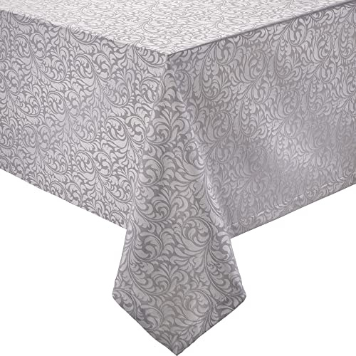 Erwin Müller Tischwäsche, Tischdecke Uni, Serie Hamm Silber Größe 130x170 cm - mit hochwertigem Kuvertsaum und Fleckschutz ausgerüstet