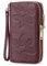 GOIACII Portefeuille Femme Grande Capacité Double Fermeture Eclair Porte Carte de Crédit Porte Monnaie Femme en Cuir avec Blocage RFID Téléphone Poignet