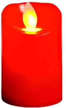 TABSIRAH Kerzen mit beweglicher Flamme, LED-Kerzen mit flackernder Flamme, batteriebetriebene flackernde Kerzen, bewegliche Flamme, Stumpenkerzen für Tischdekoration und Ambiente