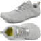 Barfußschuhe Herren Damen Breite Barfussschuhe Traillaufschuhe Weit Five Finger Zehenschuhe Minimalistische Zero-Drop Sohlen Wanderschuhe Fitnessschuhe Komfort Leicht Laufschuhe Unisex(Grau 39EU)