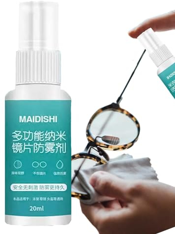 Antibeschlagspray für Brillen,Antibeschlagspray - Anti-Beschlag-Spray 20 ml | Verhindert das Beschlagen von Schutzbrillen, Taucherbrillen, Sonnenbrillen, Brillen, Ferngläsern, Zielfernrohren und mehr