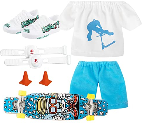 Gohemsun Finger Scooter Set, Finger Schuhe Fingerhut Finger Scooter Mit Zubehör Werkzeug Finger-Skateboards, Spielzeug, Fingerschuhe, Fingerspitzen, Fingerhosen