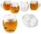 MamboCat 6er Set Football Biergläser 0,5L geeicht I 6 Personen I stabile Bierkrüge mit Henkel & Football-Relief & Schild für individuelle Gestaltung