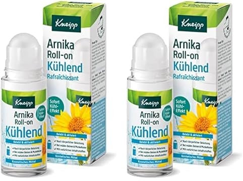 Kneipp Arnika Roll-on Kühlend Massageroller lindert Verspannungen und Schmerzen im Nacken in Schultern, Rücken, Muskeln ideales Entspannungs-Eisgel für Sport und Arbeit Dank Sofort-Kühleffekt - 50ml