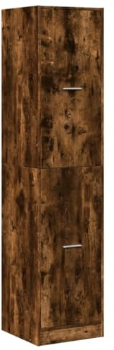 vidaXL Apothecary Cabinet Smoked Oak 40x41x174,5 cm Engineered Wood