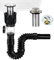 YYTECH Kit de Bonde de Lavabo avec Tuyau de Vidange Flexible Rétractable, Bouchon Pop-Up Anti-Odeurs et Anti-Insectes, Siphon Lavabo Universel pour Évier de Cuisine et Salle de Bain