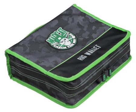 Madcat Rig Wallet, Wels-Vorfachtasche mit 8 Fächern, Camouflage-Design, Schwarz-Grün, Vorfachtasche, Rig-Tasche 8 Fächer, Ködertasche