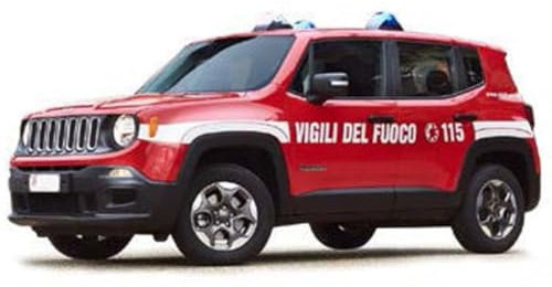 Maisto – Jeep Renegade Feuerwehr, Maßstab 1:24, Diecast-Modell mit zu öffnenden Türen und Motorhaube, offizielle Lizenzen von Jeep und Feuerwehr, realistische Details, empfohlenes Alter 3+ Jahre