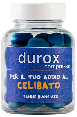 DUROX Addio al Celibato Compresse Blu – Scherzo Addio al Celibato per Uomo – Idea Regalo Divertente per Futuro Sposo – Confetti Blu al Cioccolato – Gadget Goliardico – PER IL TUO ADDIO AL CELIBATO