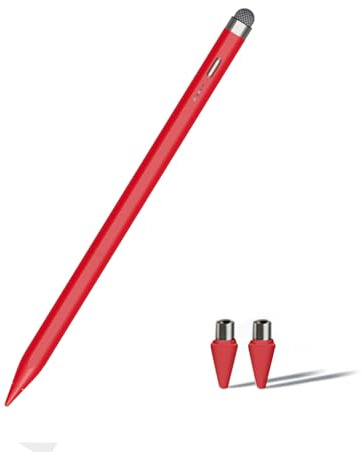 2 in 1 Stylus Pen für Fire Max 11 Table Fire HD 10 Touch Screen Pen Schreibstift für Honor Pad 10/ X8a/MagicPad 2/XIAOMI Pad 7/6/PRO/Redmi PadSE Tablet Eingabestifte Pencil (Rot)