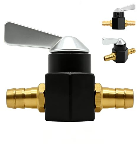 Universal 8mm In-Line Fuel Petrol Tap Petcock for Motorcycle ATV Scooter | Rust-resistant build, smooth on-off control, leak-proof seal, quick inline fit, ideal replacement for fuel system repairs