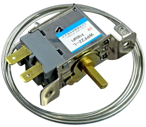 Gettimore Kühlschrank-Kühlgerät Thermostat WDF WPF Temperaturkontrollschalter 2 3-polig, Stahl
