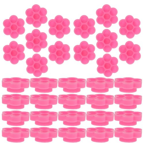 LALADEFIEE Porte-gobelet Porte-colle Jetable 200 Pièces Rose Support pour Extension de Cils et Coupelle à Pigments, Outil Pratique pour Nail Art et Maquillage Professionnel
