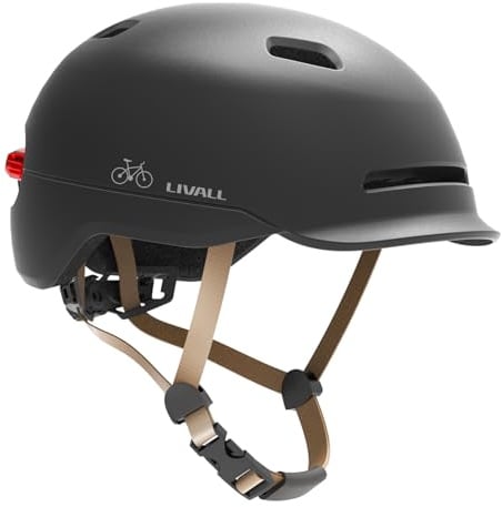 LIVALL C20 Neo Smart Fahrradhelm Herren Damen mit LED Rücklicht und automatischem Bremslicht | Licht mit Tag-Nacht-Sensor | SOS Sturzerkennung per App | 36 Std Akku, IPX4 | xx