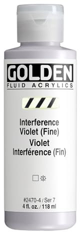 Or 0002470-4 4 oz - 118ml - Peintures acryliques Fluid Interference Color Paint Bottle - Violet - Fine