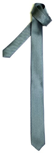 Retreez Herren Schmale Gewebte Krawatte Textur Gestreifte 5 cm - grau