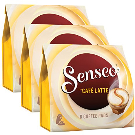 Senseo Kaffeepads Café Latte, Milchkaffee 3 x 8 Pads
