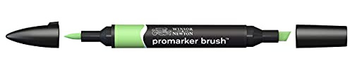 Winsor & Newton 0204210 BrushMarker (Für Zeichnungen, Kalligraphie, Design und Layouts, streifenfreies Zeichnen mit Keil und Pinselspitze) apfel