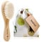 haakaa Baby-Haarbürste mit Holzgriff und Superweichen Borsten, Ideal für Wiegenkappe, Perfektes Kopfhautpflegemittel für Säuglinge, Kleinkinder und Kinder
