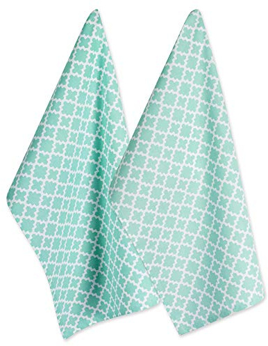 DII 100% Baumwolle Geschirrtuch Aqua Lattice