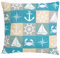 Maritimes Dekokissen Sitzkissen mit Anker & Kompass blau 35x35 von ALSINO Ki-95