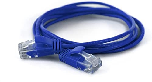 wantecWire Extra dünnes Patchkabel CAT.6 UTP, Länge 0.5 m, blau