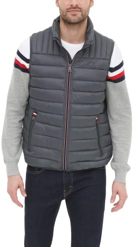 Tommy Hilfiger Men's Lightweight Packable Puffer Vest Down Vest (pack of 1)
