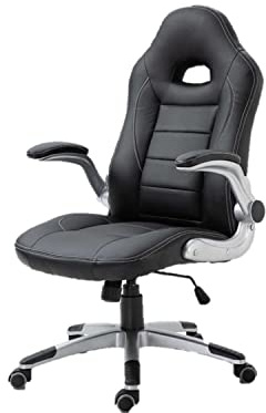La Chaise Spaniola Sepulveda Bürostuhl, Kunstleder, Schwarz, 50 x 50 x 120 cm