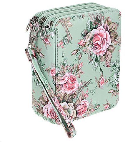 Sumnacon Federmäppchen, 72 Löcher, für Schule und Büro, mit großer Kapazität (Rosa)