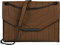 styleBREAKER Damen Umhängetasche mit Ziernähten und Kette, Schultertasche, Handtasche, Tasche 02012308, Farbe:Braun