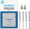 Sewing Machine Needles, Universal (Regular) Assorted, Sizes 70/10, 80/12, 90/14 & 100/16, Packet of 10 with 2 Needle Threaders
