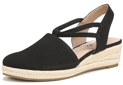 LifeStride Womens Katrina 2 Espadrille Slip On Black 8 M