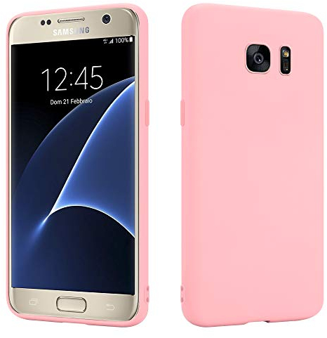HSP Rosa Hülle kompatibel mit Samsung Galaxy S7 | Premium TPU Silikon Case | Kratzfest Stoßfest | Matte Oberfläche | Passgenaue, weiche, Ultra dünne Schutzhülle