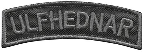 Schwarzer Ulfhednar Berserker Schulterschild Berserkr Wikinger Norse Heidentum Morale Taktischer Hook Patch