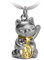 FABACH Porte-clés chat porte-bonheur Maneki Neko - Joli chat porte-bonheur - Pendentif en métal - Cadeau, or, Taille unique, asiatique