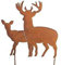 Bornhöft Gartenstecker Hirsch Hirschgruppe Sterne aus Edelrost Metall Rost Gartendekoration Weihnachten rostige Gartendekoration (Hirschpaar)