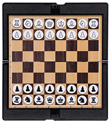 MIAOQI Foldable Magnetic Chess Set, Mini Pocket Student Mini Portable Traditional Fun Magnetic Folding Board Games for Travel School