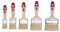 HARDY WORKING TOOLS Set de pinceaux Plats 5 pièces, 25, 35, 50, 60, 75 mm 1 pc de Chaque Largeur, Pinceau de Peinture Set avec Manche en Bois, Pinceau Série *36*, 5PCS, Jeu de pinceaux A0285-060100
