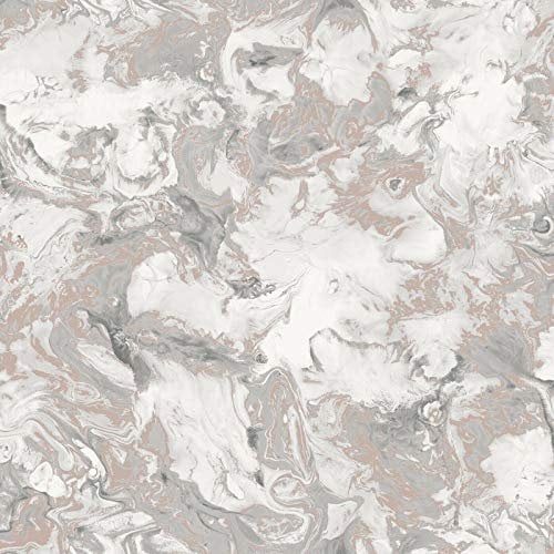 Marble Effect Rose Gold Wallpaper - Perfect for Feature Wall - Suitable for Living Room, Bedrrom, Kitchen, Bathroom, Hallway Office Space